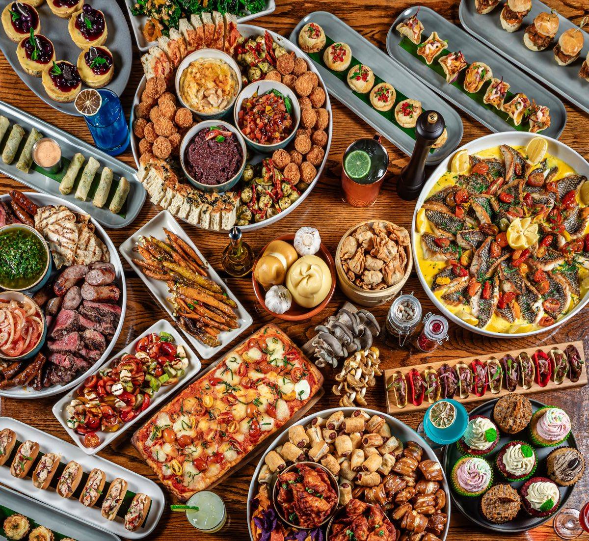 A spread of shareable dishes from the SPIN kitchen